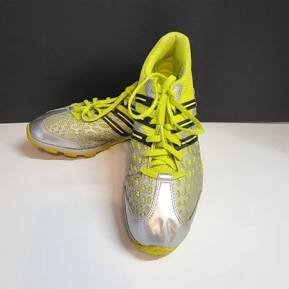 Adidas Men's Silver & Yellow Sneakers